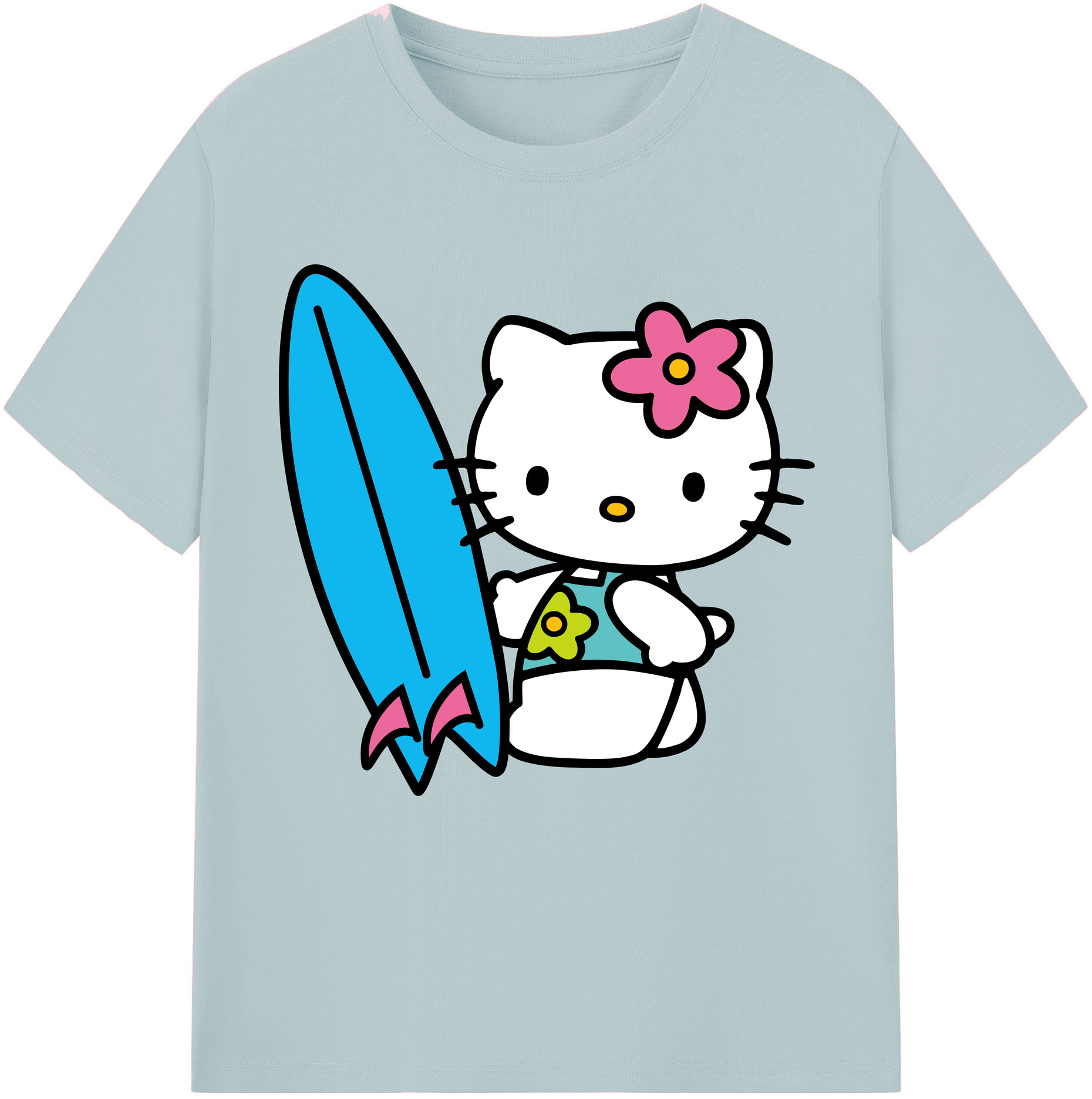 （画像用） Hello Kitty ハローキティ 綿100％半袖Tシャツ（フロントプリント）